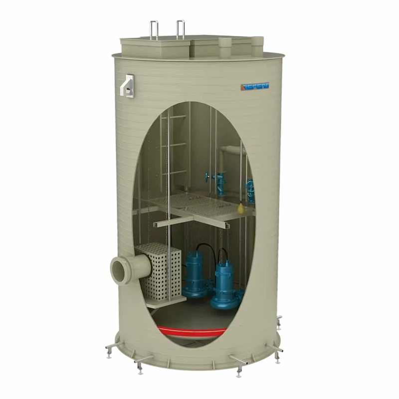 Station de pompe préfabriquée intégrée HDPE